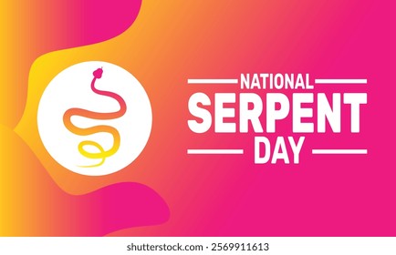 February is World Snake Day background template. Perfect for banners, cards, posters, and social media. Vector design with text inscription and classic color for a professional look