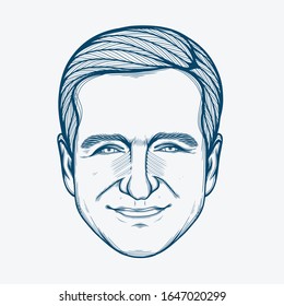 February,2020 : Line Art Portrait Of Robin Williams.
American Actor And Comedian.