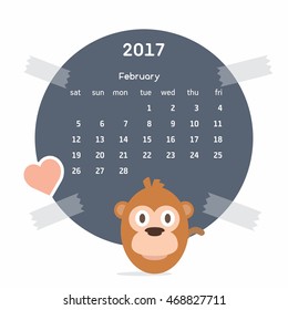 Feburary 2017 Calendar