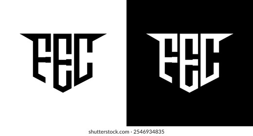 Diseño de logotipo de letra FEC con fondo blanco en ilustrador, estilo de superposición de fuente de alfabeto moderno de logotipo de Vector, diseños de caligrafía para logotipo, póster, invitación, etc.