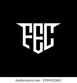 FEC letter logo design with white background in illustrator, vector logo modern alphabet font overlap style, calligraphy designs for logo, Poster, Invitation, etc.