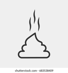 Fecal  icon illustration isolated vector sign symbol