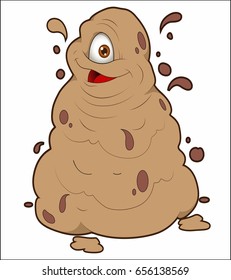 Feces with animal eyes
