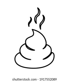 Feces icon line black vector flat pictogram on light background isolated on white eps 10
