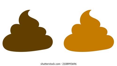 Heces iconos aislados en fondo blanco. Ilustración vectorial.