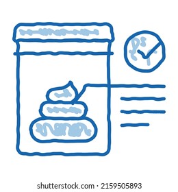 Feces In Vitro Test Sketch Icon Vector. Hand Drawn Blue Doodle Line Art Feces In Vitro Test Sign. Isolated Symbol Illustration