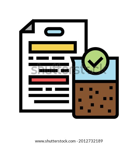 fecund soil certification color icon vector. fecund soil certification sign. isolated symbol illustration