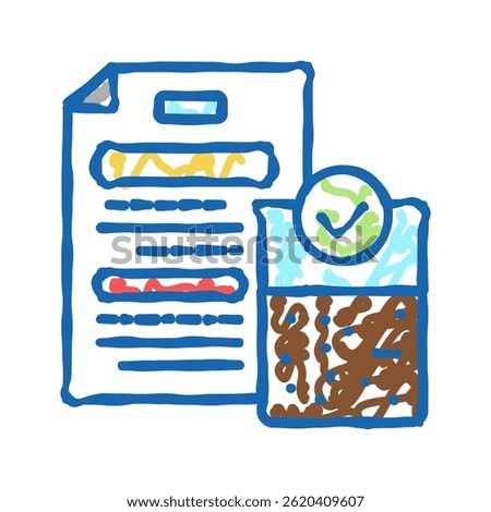 fecund soil certification doodle icon sketch vector. fecund soil certification sign. isolated symbol illustration