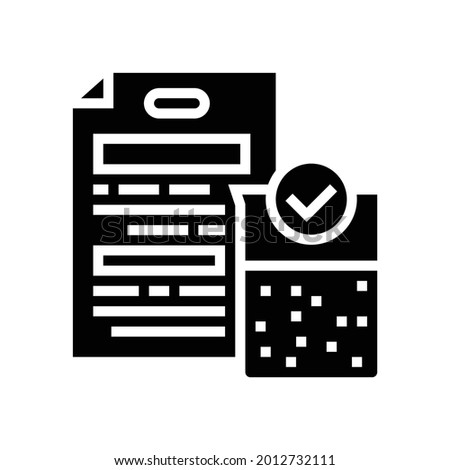 fecund soil certification glyph icon vector. fecund soil certification sign. isolated contour symbol black illustration
