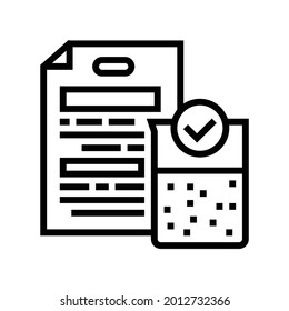 fecund soil certification line icon vector. fecund soil certification sign. isolated contour symbol black illustration