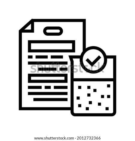 fecund soil certification line icon vector. fecund soil certification sign. isolated contour symbol black illustration