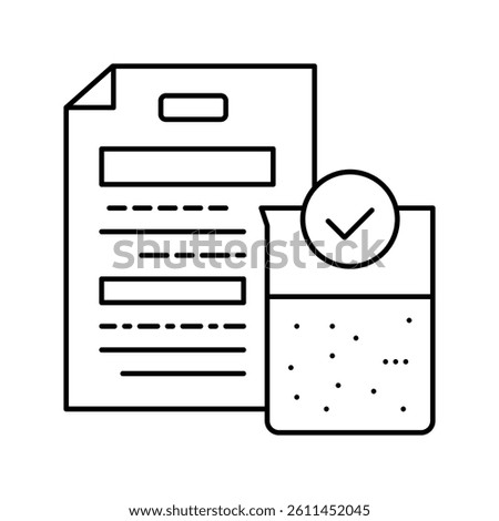 fecund soil certification line icon vector. fecund soil certification sign. isolated contour symbol black illustration