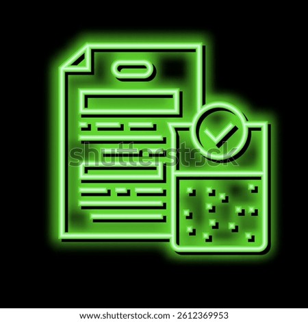 fecund soil certification neon light sign vector. fecund soil certification illustration
