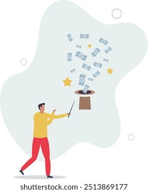 FED or central bank stimulation money, financial or wealth advisor concept.flat design with people.