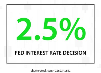 Fed Interest Rate Decision, vector illustration