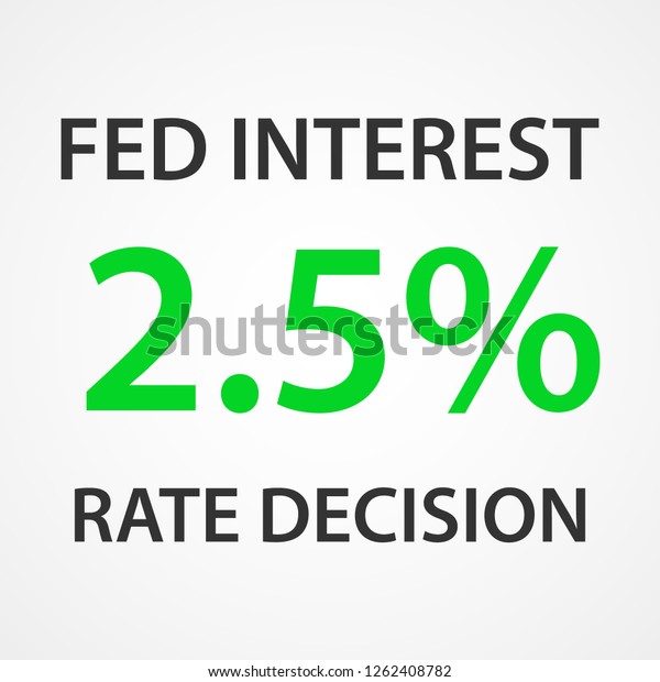 Fed Interest Rate Decision Vector Illustration Stock Vector (Royalty