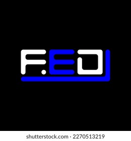 FED letter logo creative design with vector graphic, FED simple and modern logo.