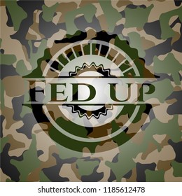 Fed up on camouflage pattern