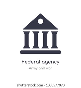 federal agency icon. isolated federal agency icon vector illustration from army and war collection. editable sing symbol can be use for web site and mobile app