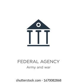 Federal agency icon vector. Trendy flat federal agency icon from army and war collection isolated on white background. Vector illustration can be used for web and mobile graphic design, logo, eps10