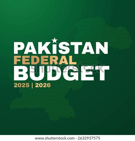 Federal Budget Abstract green Background, Economic background with stock market data, connected lines, Pakistan Federal Budget, vector illustration