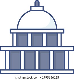 Federal Buildings Walking Tour Concept Vector Icon Design, US Independence Day Symbol, USA federal holiday Sign, Memorial or Patriot Day Stock illustration