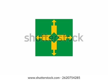 The Federal District of Brazil, showcasing its precise proportions and official colors.
