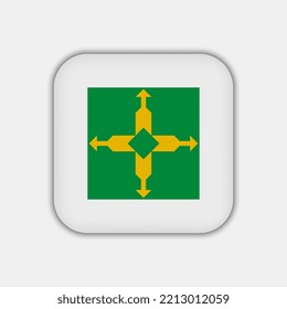 Federal District Flag, state of Brazil. Vector Illustration.