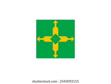 The Federal District's flag represents its cultural and historical significance. This central Brazilian autonomous community is known for Brasília's modern architecture and vibrant culture