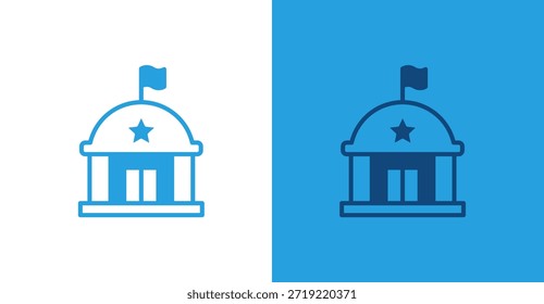 Federal Flat, mit hellem und dunklem Hintergrund