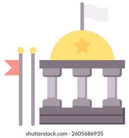 Federal Icon Element For Design