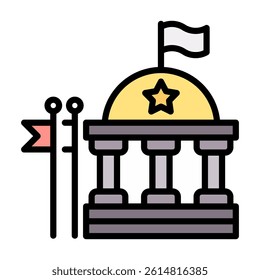 Federal Icon Element For Design