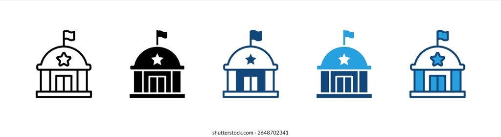 Ícone federal definir coleção de vários estilos