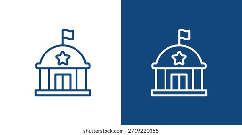Federal Outline, with light and dark background