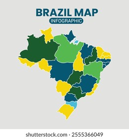Federal Republic Of Brazil map