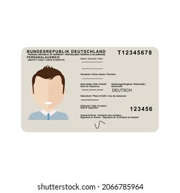 Federal Republic of Germany citizenship identity card vector work