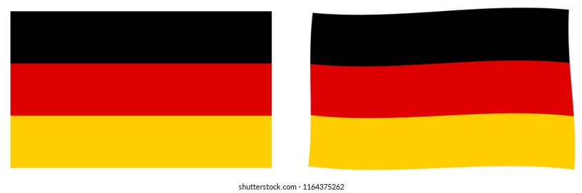 Federal Republic of Germany flag. Simple and slightly waving version.