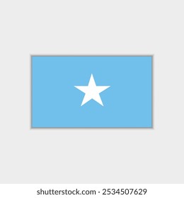 Federal Republic of Somalia flag. Official colors. Correct proportion