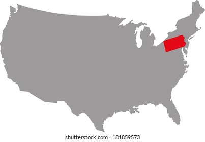 federal state of USA Pennsylvania