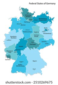 Federal States of Germany map