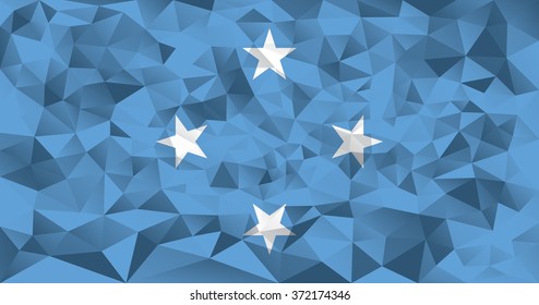 Federal States of Micronesia flag vector illustration.