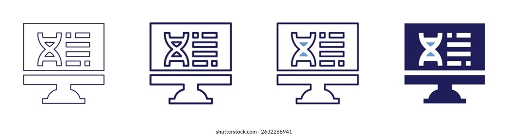 Federated learning icon in 4 different styles. Thin Line, Line, Bold Line, Duotone. Duotone style. Editable stroke.