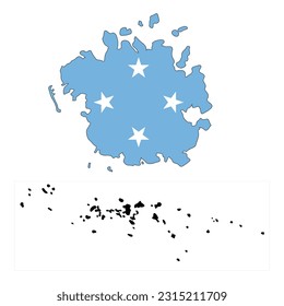 Los Estados Federados de Micronesia marcan una simple ilustración del día de la independencia o de las elecciones