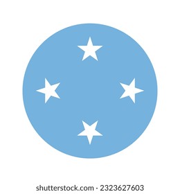 Los Estados Federados de Micronesia marcan una simple ilustración del día de la independencia o de las elecciones