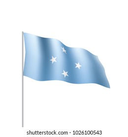 Federated States Micronesia flag, vector illustration on a white background