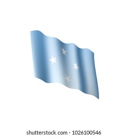 Federated States Micronesia flag, vector illustration on a white background