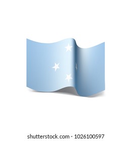Federated States Micronesia flag, vector illustration on a white background