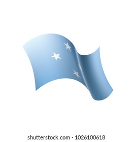 Federated States Micronesia flag, vector illustration on a white background