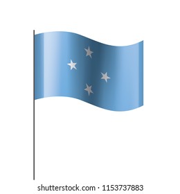 Federated States Micronesia flag, vector illustration on a white background