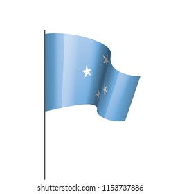 Federated States Micronesia flag, vector illustration on a white background